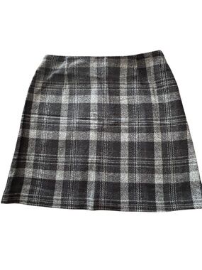 Emblem Vintage Plaid Wool Blend Mini Skirt Size 9 Made in Canada